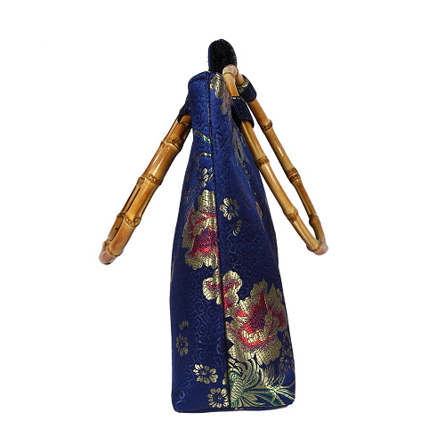Tasche aus Seide mit Bambushenkel, Handtaschen, Asiatisch, 6628